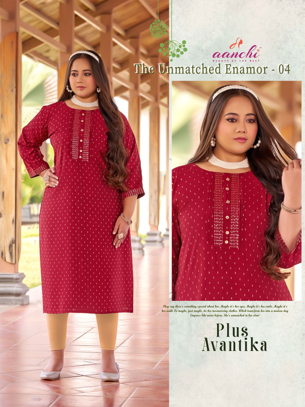 Plus Avantika By Aanchi Straight Cut Neck Sequence Kurtis Suppliers In India